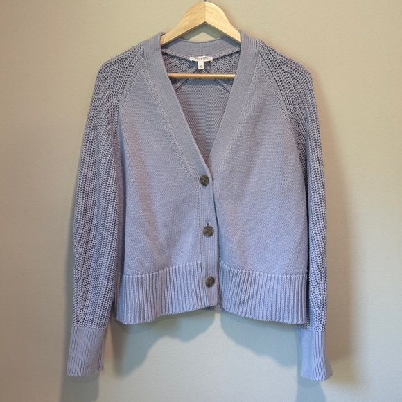 Haven Well Within Sweaters - HAVEN WELL WITHIN Blue Knit Women’s Boyfriend Sweater Cardigan sz M